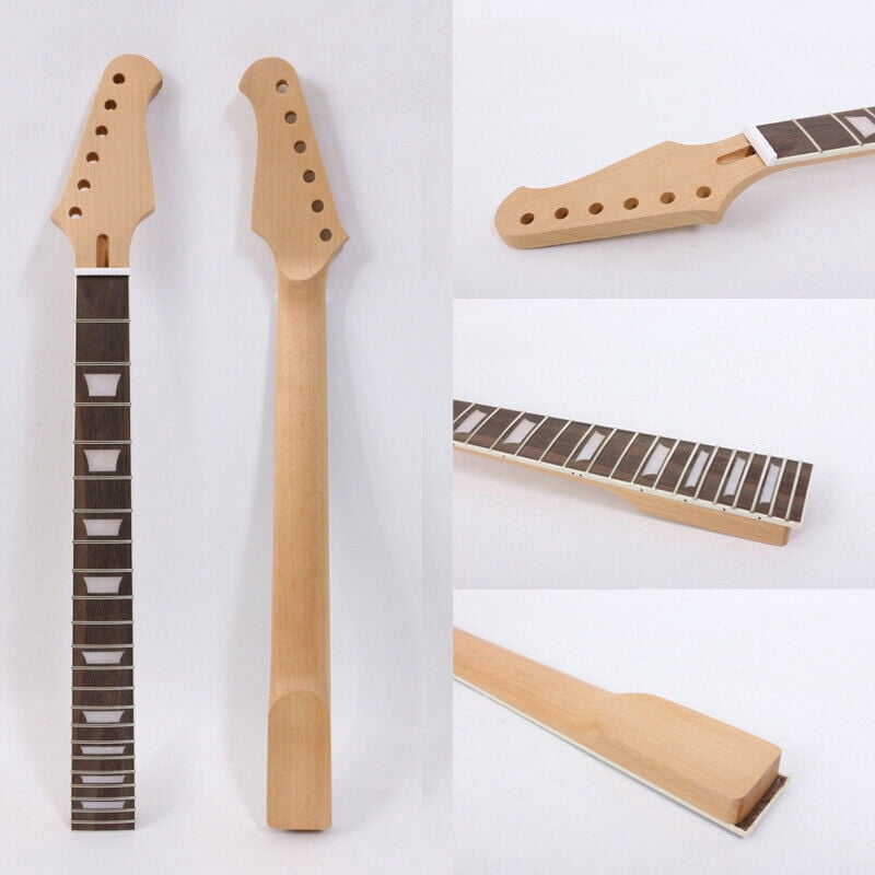 Manico chitarra acero fiamma blu 4a tondo acciaio inox 22 tasti per st Manico chitarra acero fiamma blu 4a tondo acciaio inox 22 tasti per st
