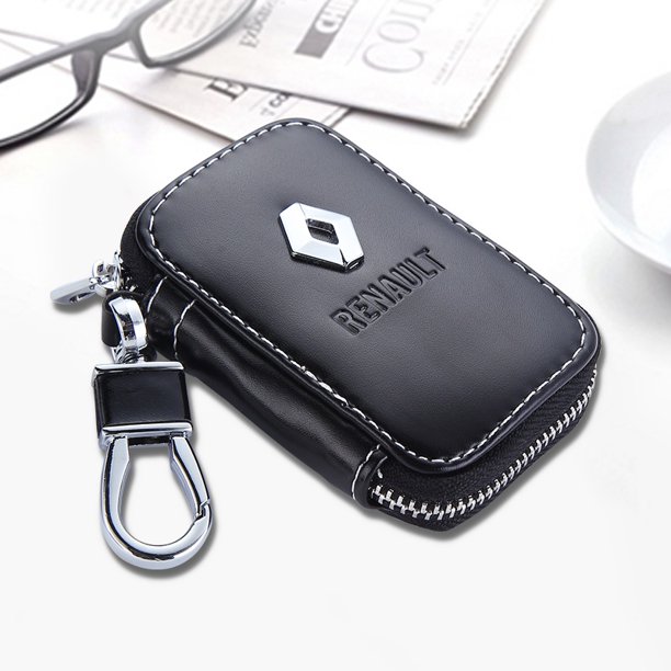Negro Llave Del Coche Caso De Cuero De La PU Protector Bolsa Logotipo Cremallera Titular Para Honda BMW Audi Nissan Jaguar VW Mercedes-Benz Land Rover Ford Opel KIA huangjie unisex