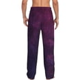 thumbnail image 7 of Salouo Black Dark Blue Purple Print Pajama Pants for Men, Lounge Pants Elastic Waistband Casual Men's sleepwear Loungewear Sleep Pajama Pant -X-Large, 7 of 7
