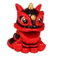 thumbnail image 5 of Esquirla Lion Wake Car Ornaments Bobbing Head Animals Statue Chinese Holiday Gifts Cute Ornament for Housewarming Black, 5 of 8