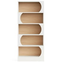 Topcobe 5-Tier Bookcase, 71" Wood Etagere Bookshelf with Storage Shelves, Book Shelf, Shelves for Bedroom Living Room