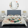 thumbnail image 3 of Designart "Multicolored Geometric Composition" Modern Bedding Covert Set - Abstract Geometric Orange Abstract Bed Set With 1 Sham, 3 of 6