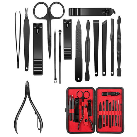 15Pcs Pedicure Manicure Set Nail Clippers Toenail Cleaner Cuticle Grooming