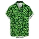 thumbnail image 2 of Blusa y camisa de manga corta con cuello vuelto para hombre, blusa informal de moda con cuello vuelto, blusa estampada de manga corta con botones, blusa de poliéster para hombre, 2 of 6