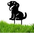 thumbnail image 1 of Siluetas de perros cachorros de arte de la corte, animales piadosos, decoraciones de jardín, tarjeta de jardín acrílica, perro hueco negro, decoración de jardín, silueta artística, 1 of 5