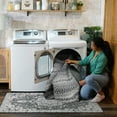 thumbnail image 3 of My Magic Carpet Machine Washable Chelsea Tribal Aztec Dark Grey 2.5x7 Runner Rug - Non-Slip Indoor Rugs for Kitchen, Hallway, 3 of 6