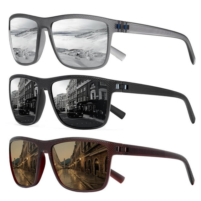 Gafas de sol TURBOPEP cuadradas polarizadas ligeras UV400