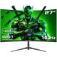 thumbnail image 1 of Raywego Monitor De Juegos Curvo De 27 Pulgadas 180 Hz Full Hd 1080P 1800R Pantalla De Monitor De Computadora Con Freesync Y Eye-Care Relación De Contraste 4000:1 Soporte Vesa Dp Puerto Hdmi Para Juego, 1 of 5