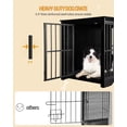 thumbnail image 5 of Hzuaneri 44 Inch Dog Crate Furniture, XL Indoor Dog Kennel for Large Dog with Barn Door, Heavy Duty Wooden Dog Cage as TV Stand & End Table, Black, 5 of 8