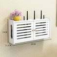 thumbnail image 1 of Mosiee Support de Rangement pour Routeur, Boîte de Rangement Murale pour Décodeur Tv, Support de Routeur Wifi Moderne, Dissipation de Chaleur Creuse, 1 of 7