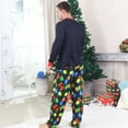 thumbnail image 5 of "Let’s Get Lit" Family Christmas Pajamas Matching Sets – 2 Piece Holiday Xmas PJs with Christmas Light Print, Festive Sleepwear Outfits for Couples and Families, 5 of 5