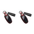 thumbnail image 3 of Sidaley Funda de cuero para llave de coche Vintage, llavero, Protector de llaves antiarañazos, accesorio de repuesto para Tucson NX4/Ioniq Negro 2piezas, 3 of 6