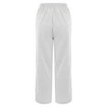 thumbnail image 5 of felwors Womens Wide Leg Pants Elastic Waist Trousers Casual Palazzo Pants with Pockets Light Gray, XXL, 5 of 8