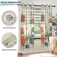 thumbnail image 3 of Yayeee Window Curtains Set of 2 for Living Room Light Filtering 63"x52", Beige Cats Reading, 3 of 7