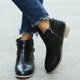thumbnail image 1 of Botas de mujer Invierno Hebilla Correa Tacones gruesos Resbalón en Retro Señoras Calzado Zapatos Wmkox8yii sdhk470, 1 of 3