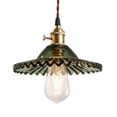 thumbnail image 1 of E27 Industriell Vintage Taklampa Retro Glas Taklampa Lampskärm för E27 Lampor Industriell Taklampa Taklampa (Grön), 1 of 5