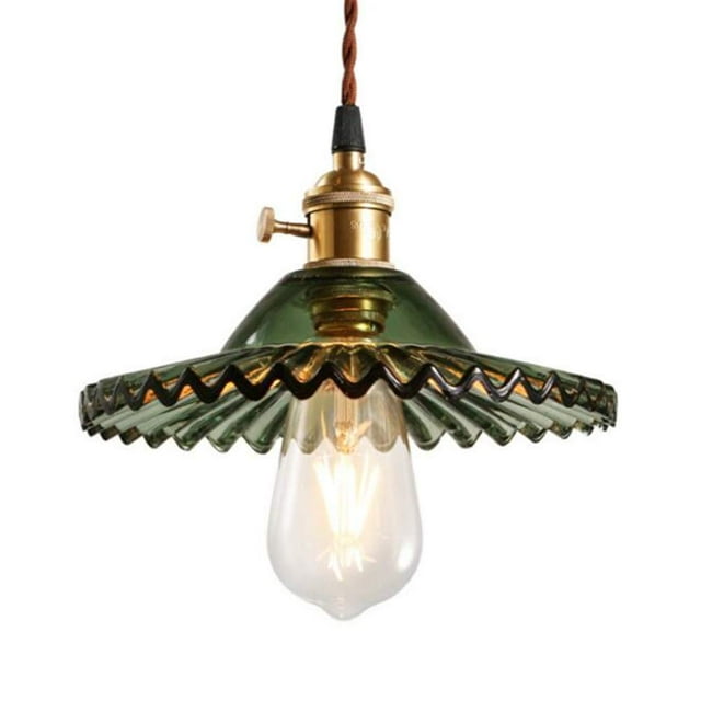 E27 Industriell Vintage Taklampa Retro Glas Taklampa Lampskärm för E27 Lampor Industriell Taklampa Taklampa (Grön)
