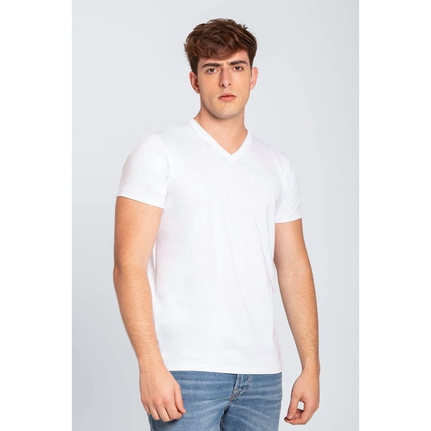 Camiseta Cuello V Manga Corta Algodón (4901) blanco S Diane & Geordi Colombia 4901