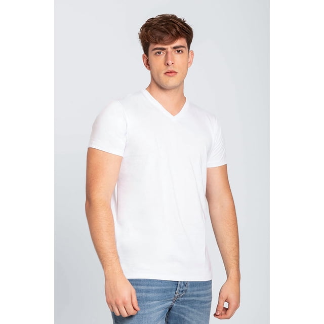 Camiseta Cuello V Manga Corta Algodón (4901) blanco S Diane & Geordi Colombia 4901