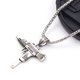 thumbnail image 2 of Colgante de hip hop punk para hombre Collares colgantes M9 personalizados de acero inoxidable chapado en oro de 18 quilates con cadena de 22 pulgadas TUNC Sencillez, 2 of 3