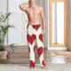 thumbnail image 2 of Fotbe Love Pantalones de Pijama para Hombre, Pantalones de Dormir, Pantalones de Casa con Cintura Ajustable y Bolsillos-Medium, 2 of 6