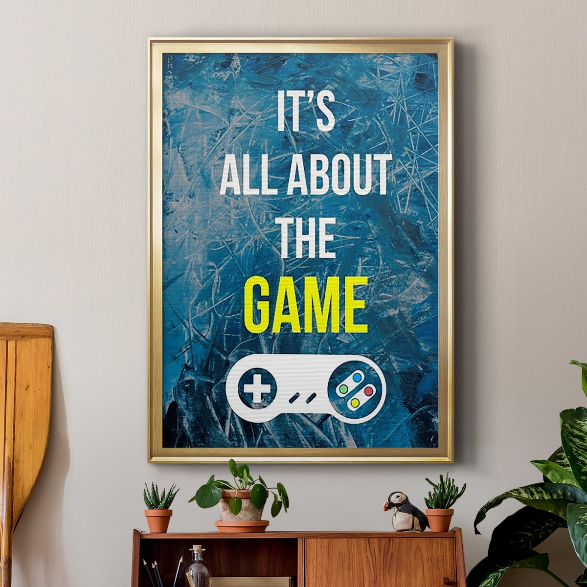 Gamer at Play IV Premium Framed Print, in Gold, Black, or Silver - Ready to Hang