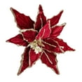 thumbnail image 4 of Arreglo floral navideño, corona de flores para bodas, para uso interior y exterior, decoraciones de invierno para año Nuevo, decoraciones navideñas pa Rojo, 4 of 8