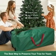 thumbnail image 6 of Ayieyill Christmas Tree Storage Bag, Christmas Tree Bag - for 7.5 FT Artificial Trees, Zippered Bag, Carry Handles and Wheels for Easy Transport (Green), 6 of 7