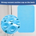 thumbnail image 4 of Shower Bathtub Mat Non Slip, 35*70 Inch, Soft Square Bath Mat for Tub with Suction Cups and Drain Holes, Stall Floor Mats for Bathroom - blue, 4 of 5