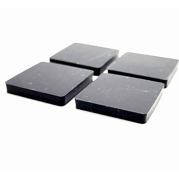 1 1/4" Square Stick on Rubber Feet Bumpers 3/16" Thick 3M Adhesive Backed Pads
