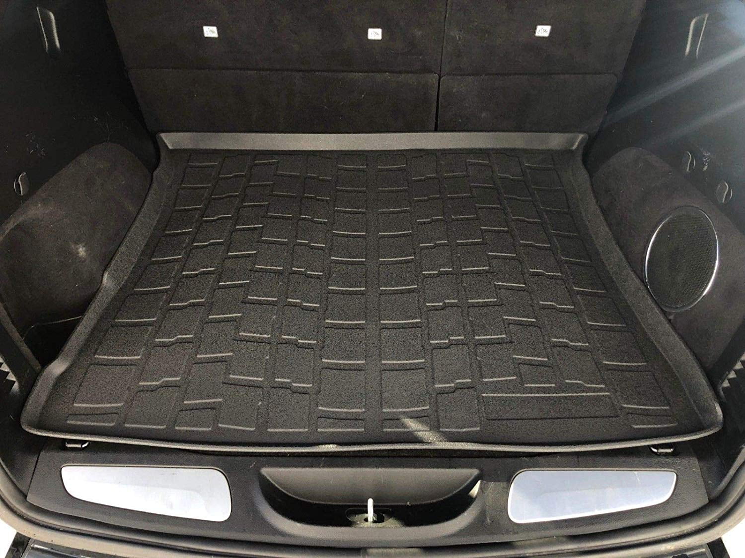 Winunite Rear Trunk Liner Cargo Mat Compatible with 2011-2021 Jeep Grand Cherokee Custom-fit Black Cargo Liner All Weather Protection Slush Floor Trunk Mat