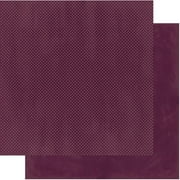 BoBunny Double Dot Double-Sided Textured Cardstock 12"X12"-Plum