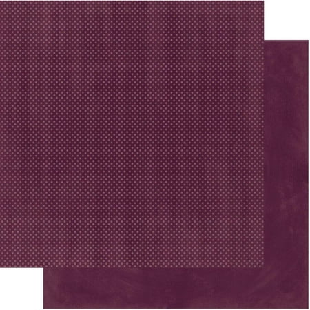 BoBunny Double Dot Double-Sided Textured Cardstock 12"X12"-Plum