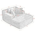 thumbnail image 4 of Leumius Oversized Chaise Lounge Chair,Corduroy Upholstered Cloud Couch Compressed Sofa Bed with Deep Seat for Living Room,No Assembly,Green, 4 of 7