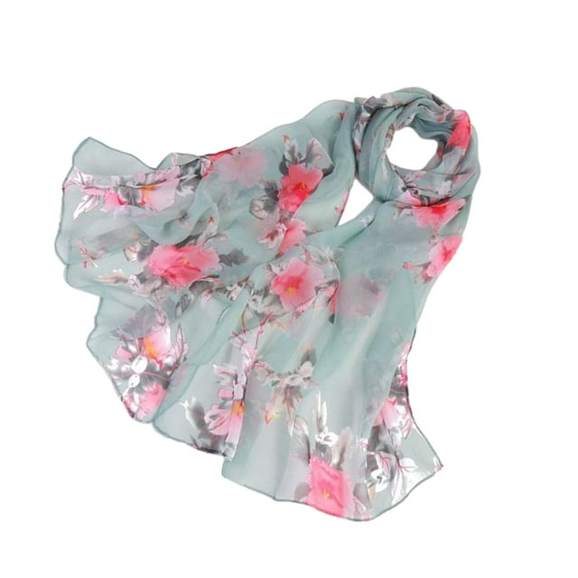 Qarigey Manténgase a la moda y con estilo con una bufanda de playa de lujo para mujer Bufanda de seda de lujo para mujer Accesorios de disfraces Verde Gris