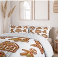 thumbnail image 6 of Ambesonne Gingerbread Man Duvet Cover Set, Sugar Biscuits, 2-Calking, Brown Multicolor, 6 of 7