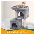 thumbnail image 6 of JTAOT Tall Cat Tree Tower - 33" Cat Tower for Indoor Cats - 2 Cat Condos, Sisal Cat Scratching Posts, with Large Plush Cat Perch - Cat Tree for Large Cats & Small, Cat Tree for Indoor Cats to Play, 6 of 7