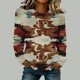 thumbnail image 1 of TaTaai Ladies Retro Western Fashion Print Round Neck Regular Shoulder Long Sleeve Sweatshirt Casual Loose Soft Top for Daily Streetwear Office Gift, 1 of 4