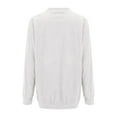 thumbnail image 6 of VISALY Pullover Crewneck Sweatshirt Tunic Sweatshirt Autumn Winter Casual Sport Solid Pullover Tops Long Sleeve Crewneck Oversized Sweatshirts Comfy Sweaters Sweatshirt Thick Sweatshirts White Xxl, 6 of 9