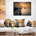 thumbnail image 4 of Designart Liencres Rocks on Coast in Spain - Landscape Printed Throw Pillow - 12x20, 4 of 5