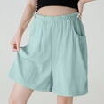 thumbnail image 6 of Ussuma Thin Pants for Pregnant Women with Abdomen Support Solid Color Breathable Maternity Shorts Elastic Waist Simple and Comfortable Summer Sports Go for A Walk Everyday Wear Dine Together XL, 6 of 9