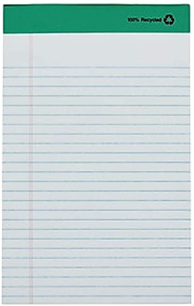 MyOfficeInnovations Notepads 5' x 8' Narrow White 50 Sheets/Pad 12 Pads/PK (18592STP) 491461