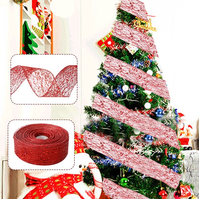 piezas de adornos navideños Cinta navideña Decoración para árbol de Navidad