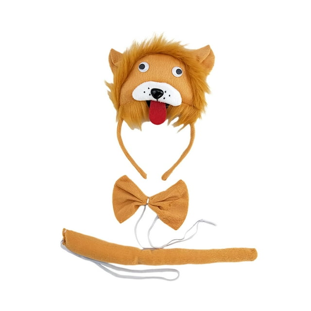 Conjunto de disfraces de animales para niños, fiesta de cosplay de Halloween, accesorios para fiesta de cosplay Marrón