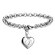 thumbnail image 1 of Pulsera de plata de ley 925 para hombre y mujer, cadena fina con 26 letras, abalorio de coraz贸n, joyer铆a bonita con personalidad para boda, regalo de fiesta, 20cm, 1 of 2