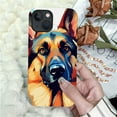thumbnail image 6 of Punmada Compatible with iPhone 15 Glossy Case For Girl Boy Full Body Protective Hard Shell Esthetics Pattern German Shepherd Dog, 6 of 7