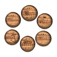 thumbnail image 2 of 6 posavasos de madera para bebidas, protección de mesa, juego de posavasos de 3,9 pulgadas, para mesa de café y decoración de bar., 2 of 8