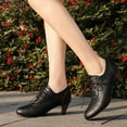 thumbnail image 2 of Mostsola Kitten Heels for Women Retro Lace up Oxford Shoes Casual Business Work Dress Shoes, 2 of 5