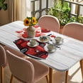 thumbnail image 3 of Vintage Valentine's Day Table Cloths for 6 Foot Rectangle Tables, Red Love Heart Truck Wooden Patio Waterproof Elastic Fitted Tablecloths, Washable Rectangular Table Cover for Camping, 3 of 8