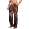 thumbnail image 2 of Daiia Oil Painting Style Iceberg Yak Men's Sleep Pant with Pockets and Drawstring,Pajama Pants-X-Large, 2 of 9